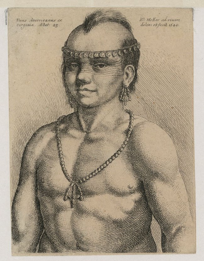 An American from Virginia age 23, 1645. Library of Congress