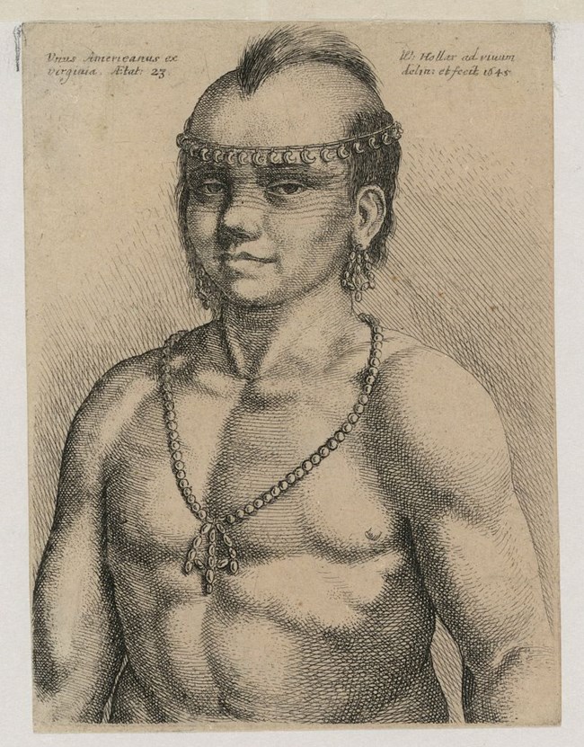 American from Virginia An American from Virginia age 23, 1645. Library of Congress