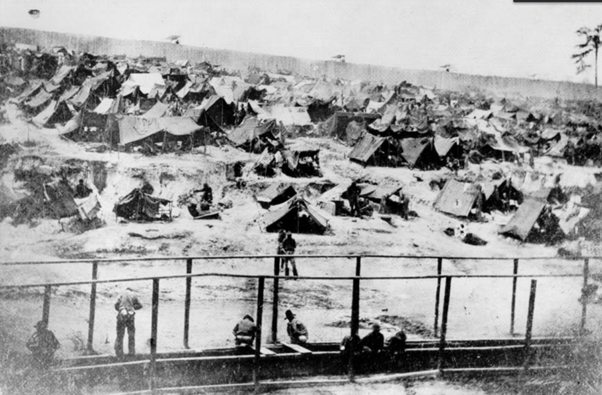 Prisoner encampments at Andersonville Prison