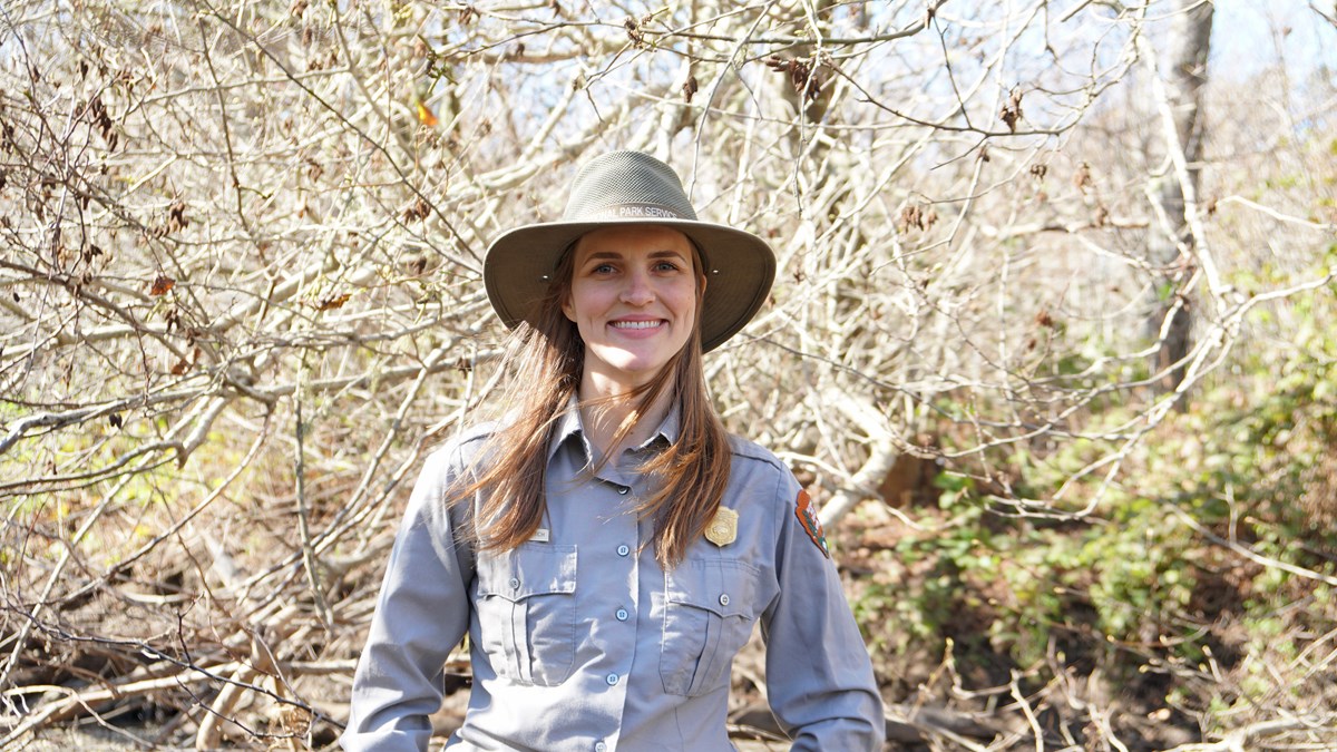 Angie Pincetich smiles by a creek at Muir Beach Angie Pincetich smiles by a creek at Muir Beach