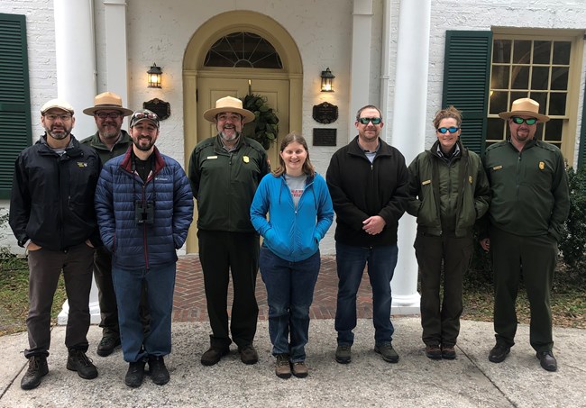 Timucuan Ecological and Historic Preserve NRCA meeting people standing in front of a house