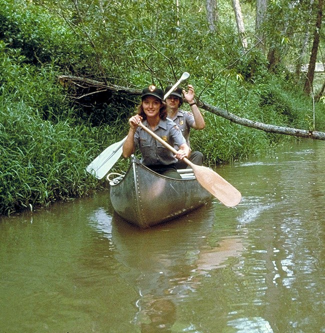 canoe with rangers