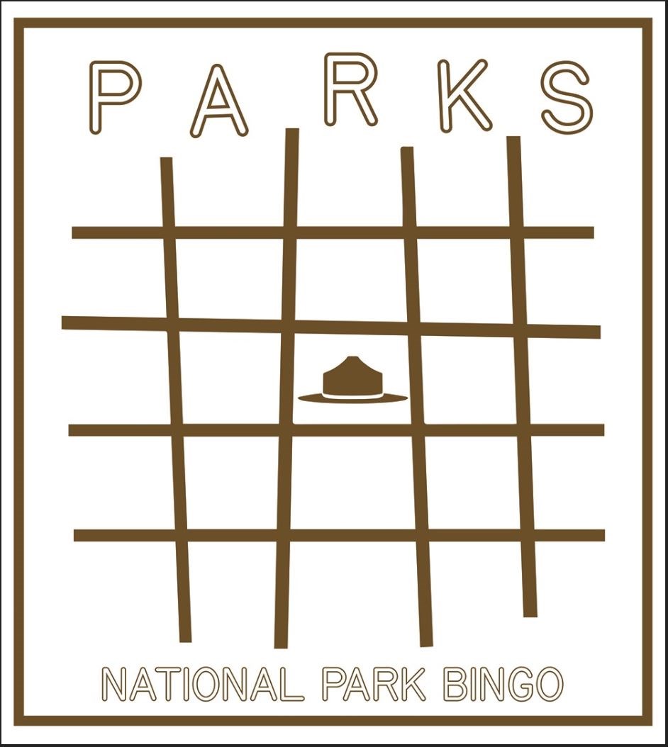 Blank bingo card titled "National Park Bingo"