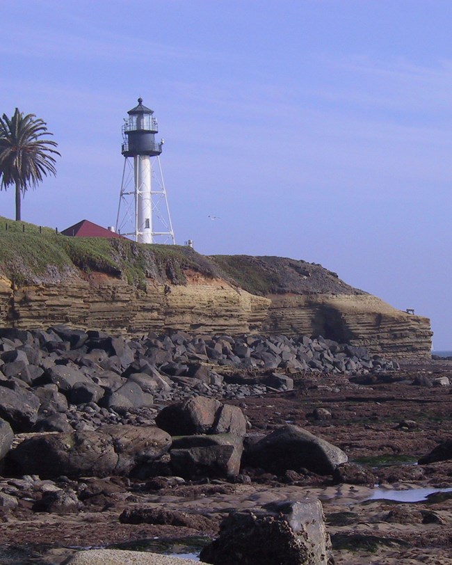 lighthouse and coastal bluff lighthouse and coastal bluff