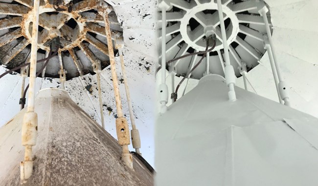 Cape Hatteras Lighthouse before and after