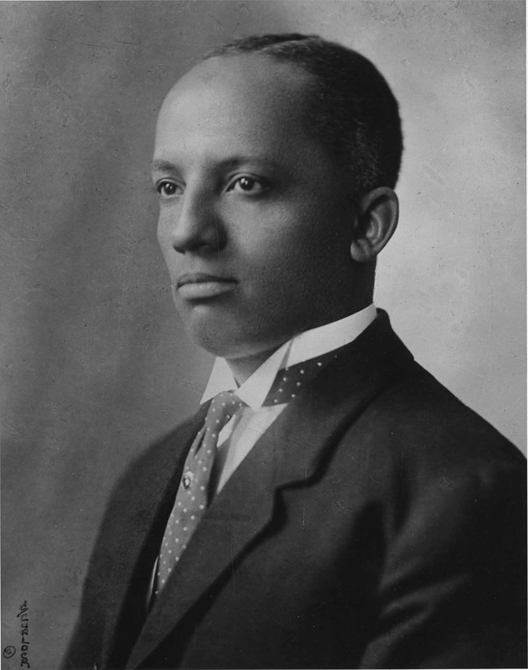 CAWO_Woodson Black and white portrait of young Carter G Woodson