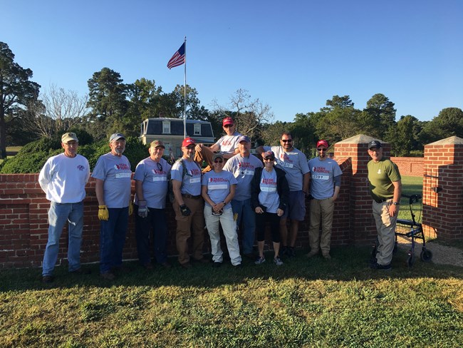Group of volunteers after a National Public Lands Day event.