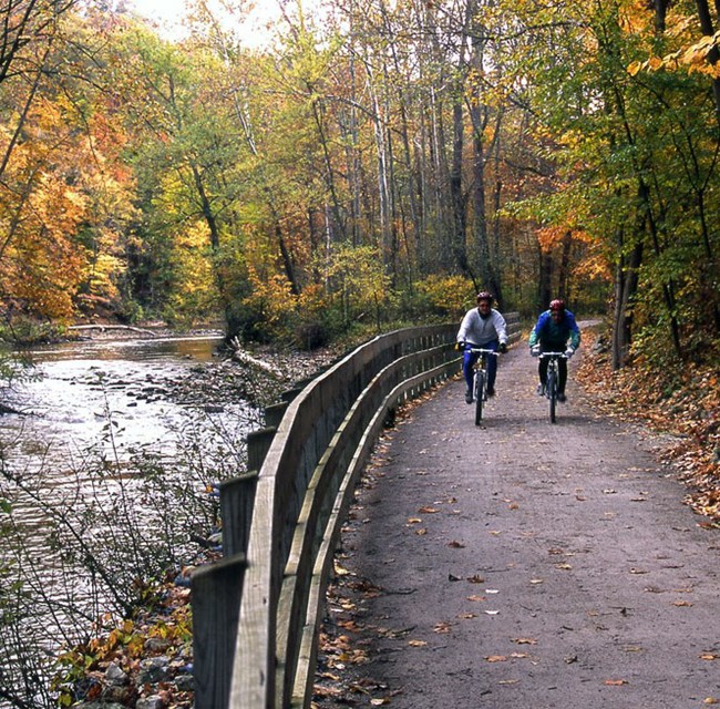 bicycles on towpath bicycles on towpath