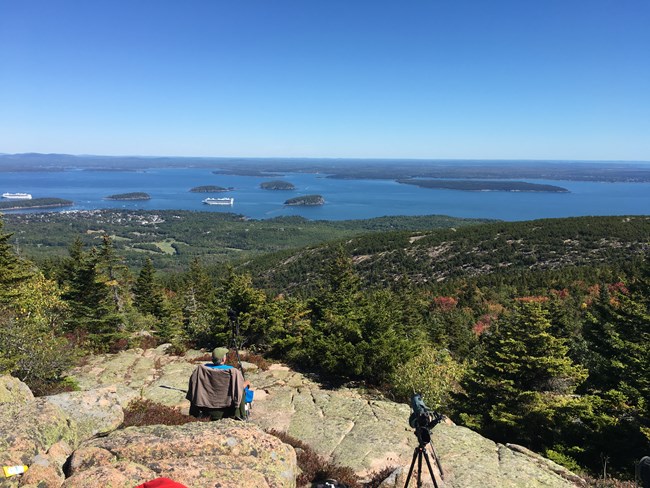 Cadillac Mountain Hawk Watch September 21, 2019 Hawk Watch site on Cadillac Mountain