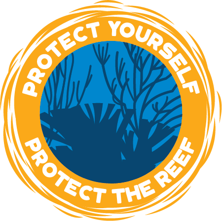 CampaignGraphic graphic reads: protect yourself protect the reef