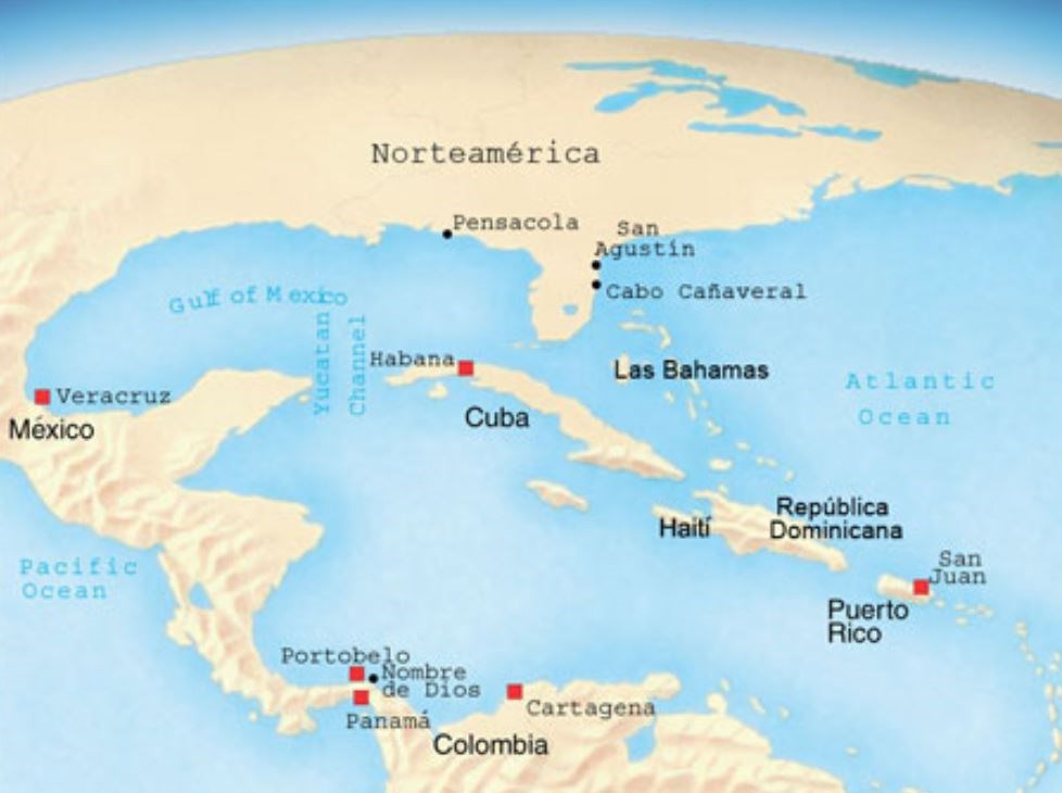 La localización de los pecios de la Urca de Lima y del San Pedro