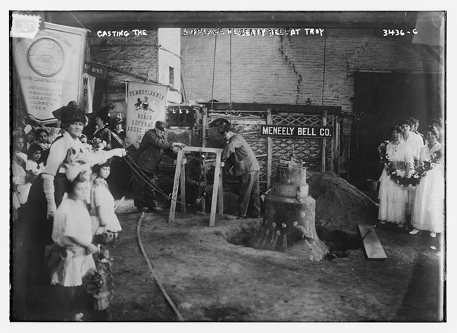Casting the justice Bell at Troy Bain News Coll, LoC
