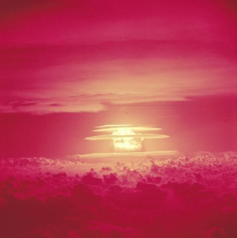 Color photograph of a thermonuclear detonation