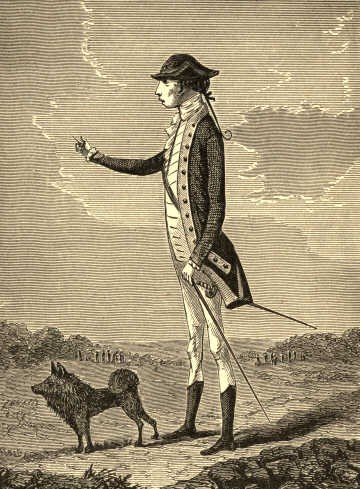 Print of Charles Lee with a dog