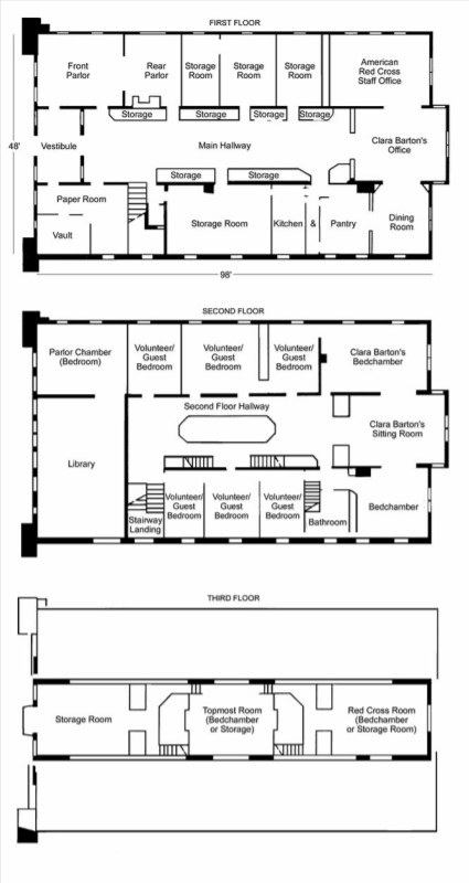 lt= Diagram of three floor plans