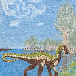 dinogirlbook drawing of dinosaur