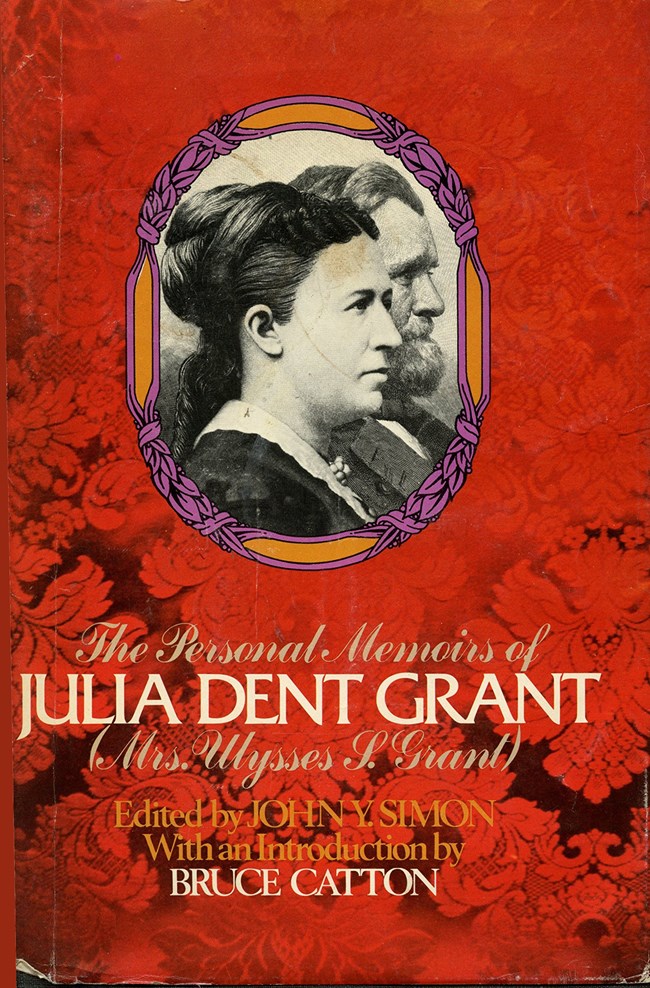 Orange and red book cover of The Personal Memoirs of Julia Dent Grant (Mrs. Ulysses S. Grant)