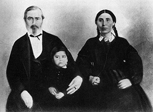 Culbertson family photo  (circa 1840s). Father, Mother , Son