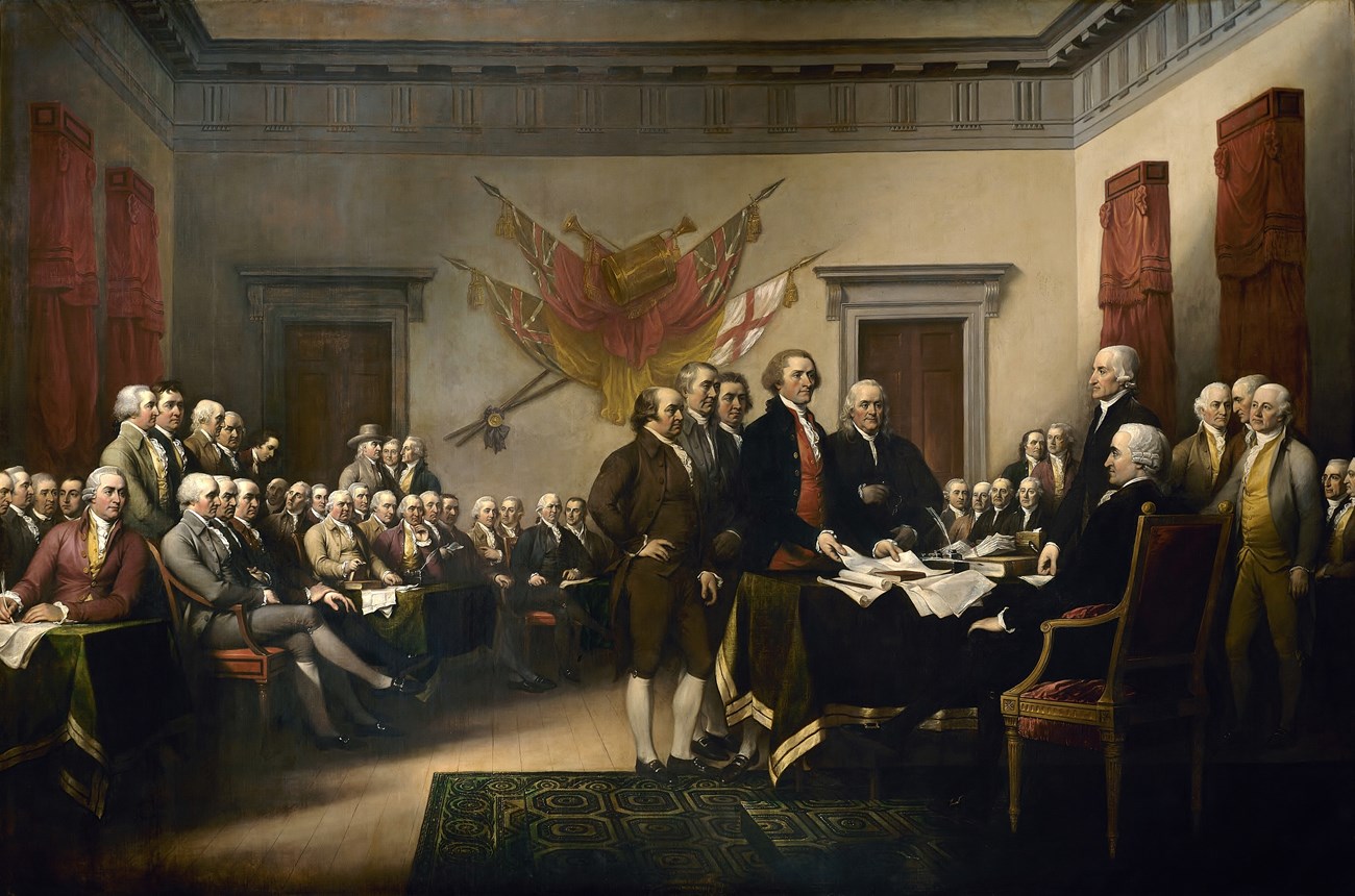 Painting of the signing of the Declaration of Independence