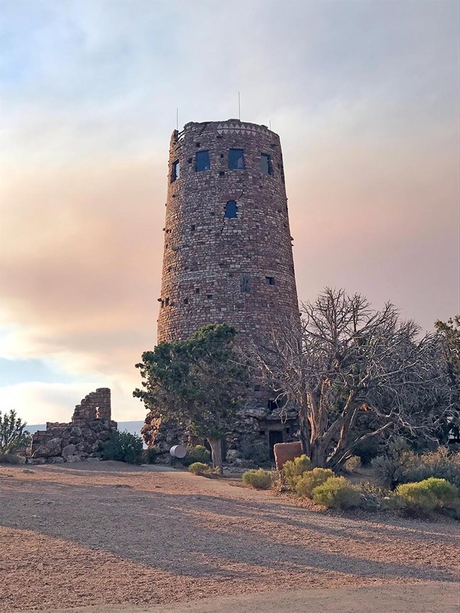 watchtower with surrounding landscape