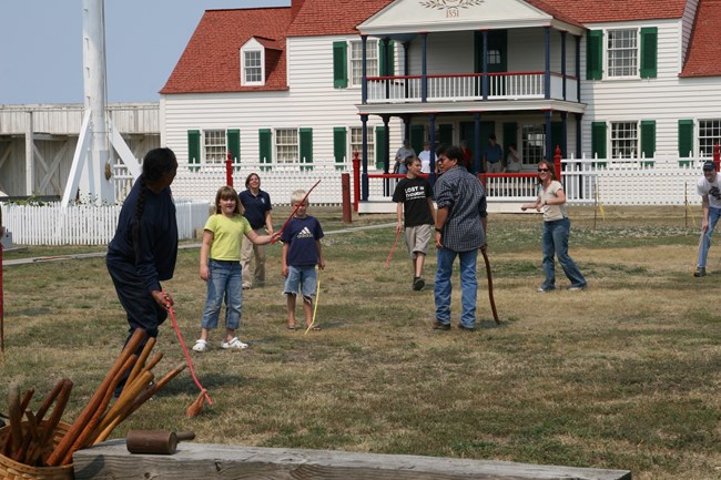 Traditional games like double ball are part of Indian Arts.