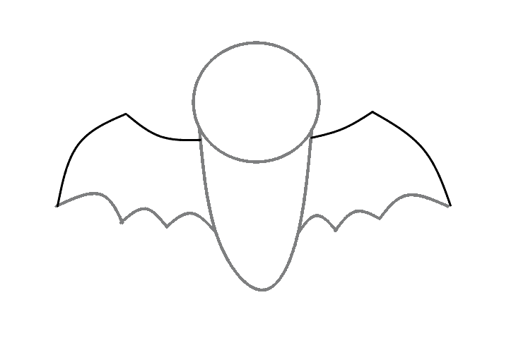 Featured image of post Outline Bat Line Drawing Bat color line icon halloween and scary bat