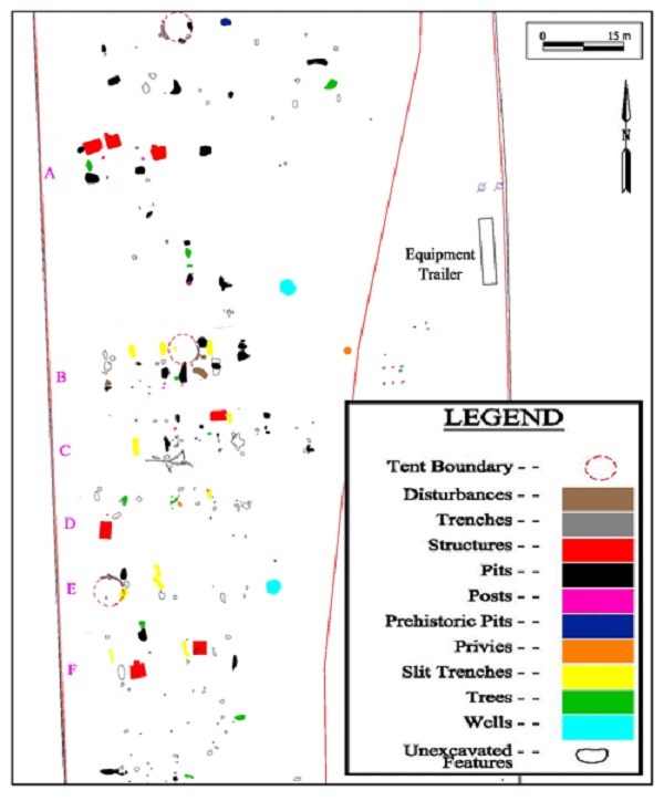 Site Plan of Archeological Excavation.