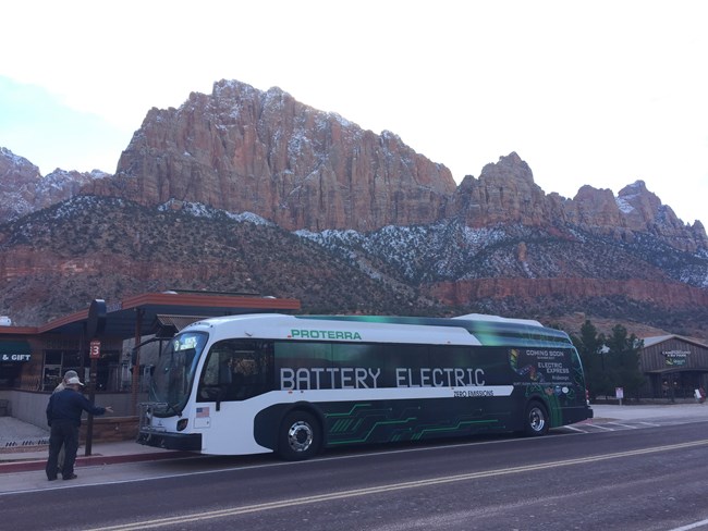 ElectricBus Electric bus at Zion National Park
