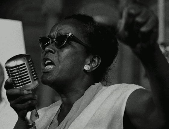 Black and white image of Ella Baker