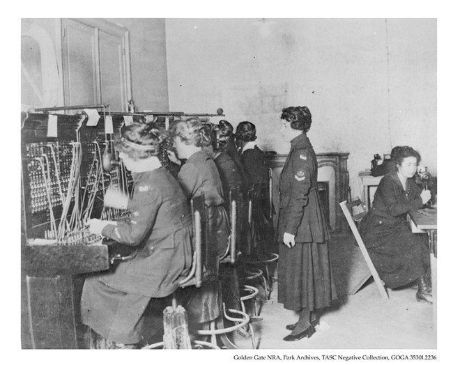 Switchboard operator for the Presidio, date unknown.