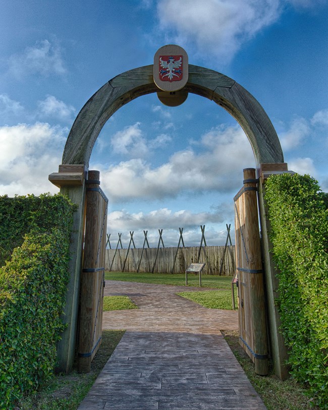 wooden gateway