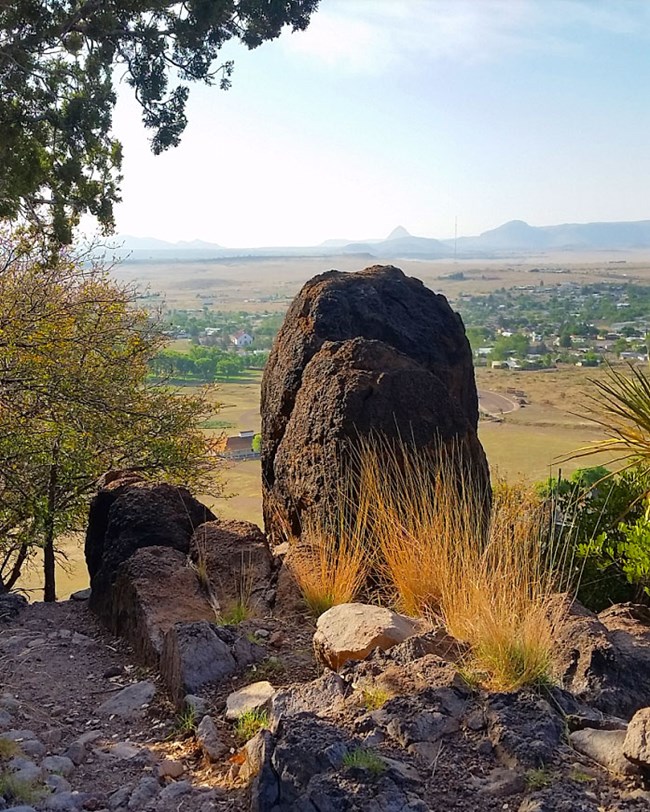 view from trail overlook of valley