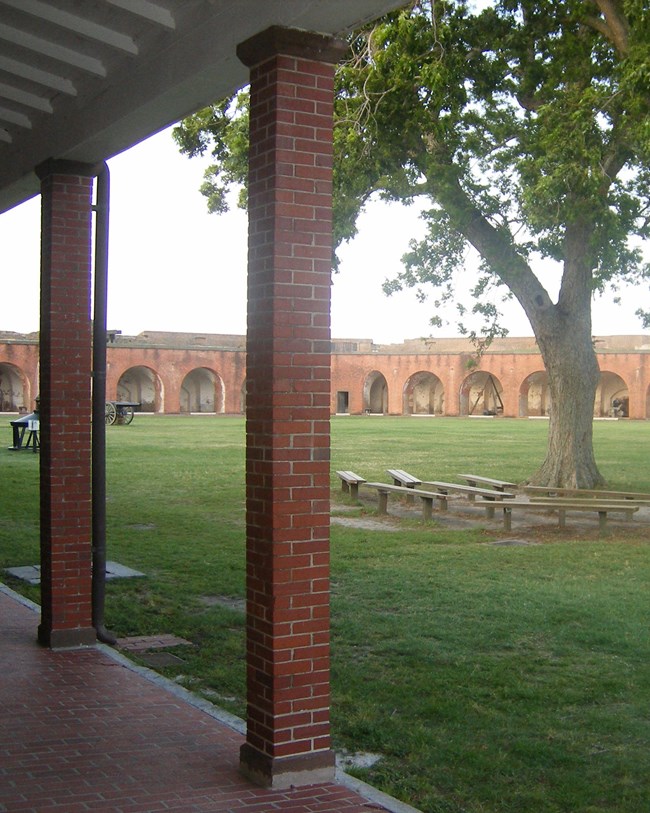 fort veranda and interior grounds