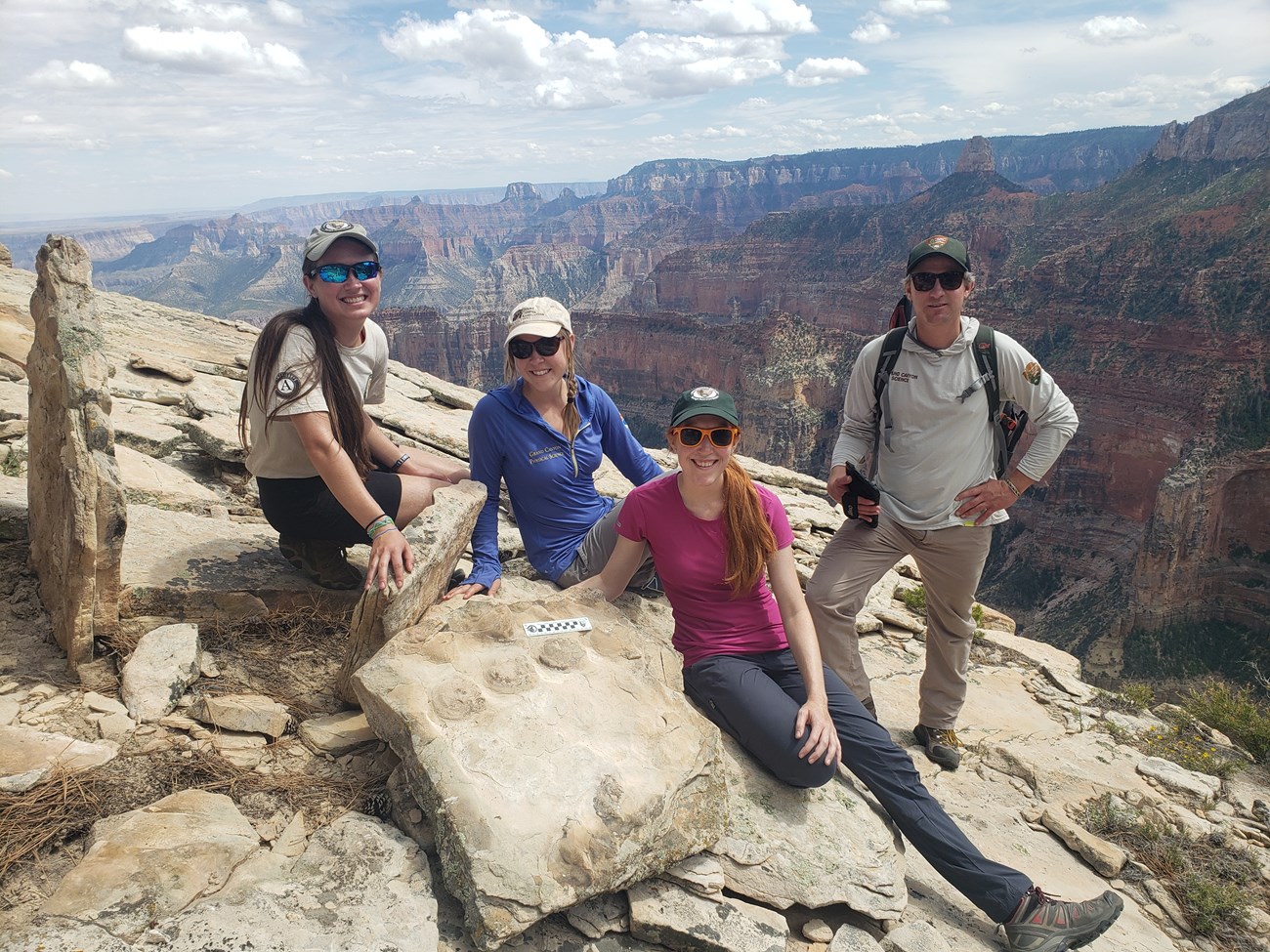 a few members of the paleontology team