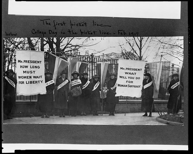 Figure 5_Picketing Suffrage picket. From collections of Library of Congress
