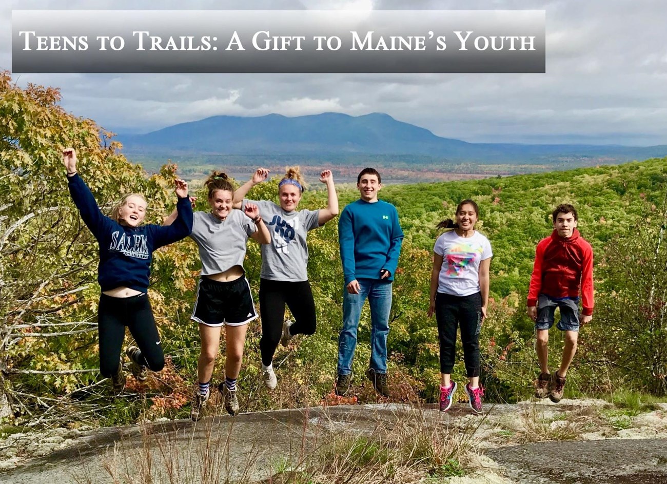 Maine teens jumping for joy Maine teens jumping for joy