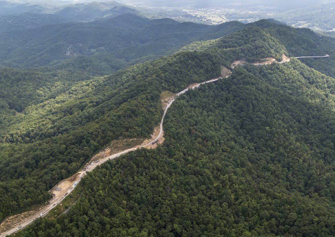 An aerial view of Foothills Parkway