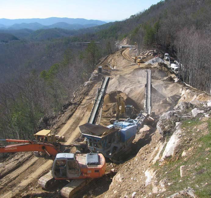 Foothills Parkways under construaction
