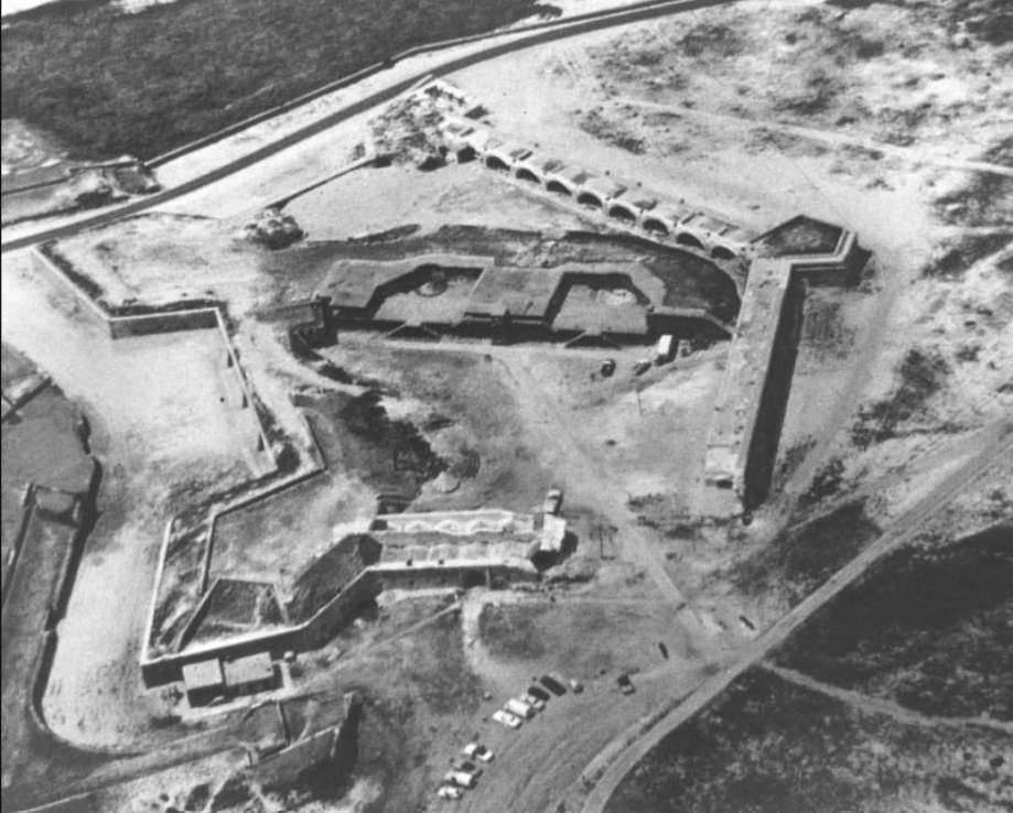 Aerial view of Fort Pickens