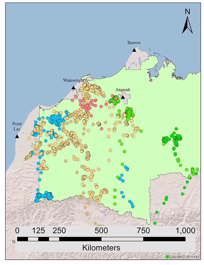 Map of eagle relocations.