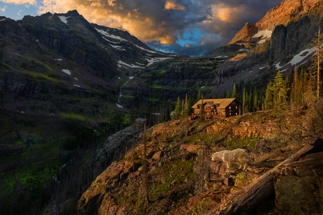 lt= Sperry Chalet, Glacier National Park. Photo by Mark Bryant