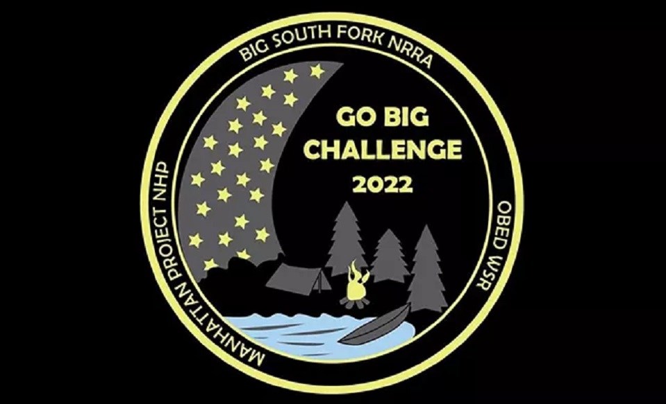 GO-BIG-2022-Patch Go Big Challenge 2022 patch featuring an illustration of a campsite under the night sky