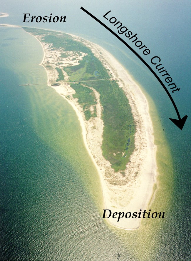 aerial photo of island shoreline