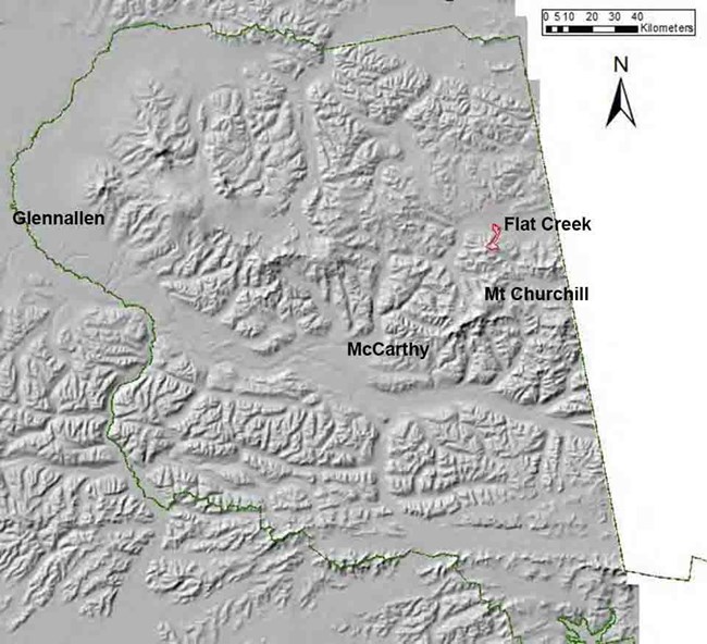 Geohazard Figure 1 map of the location of the white river debris flow