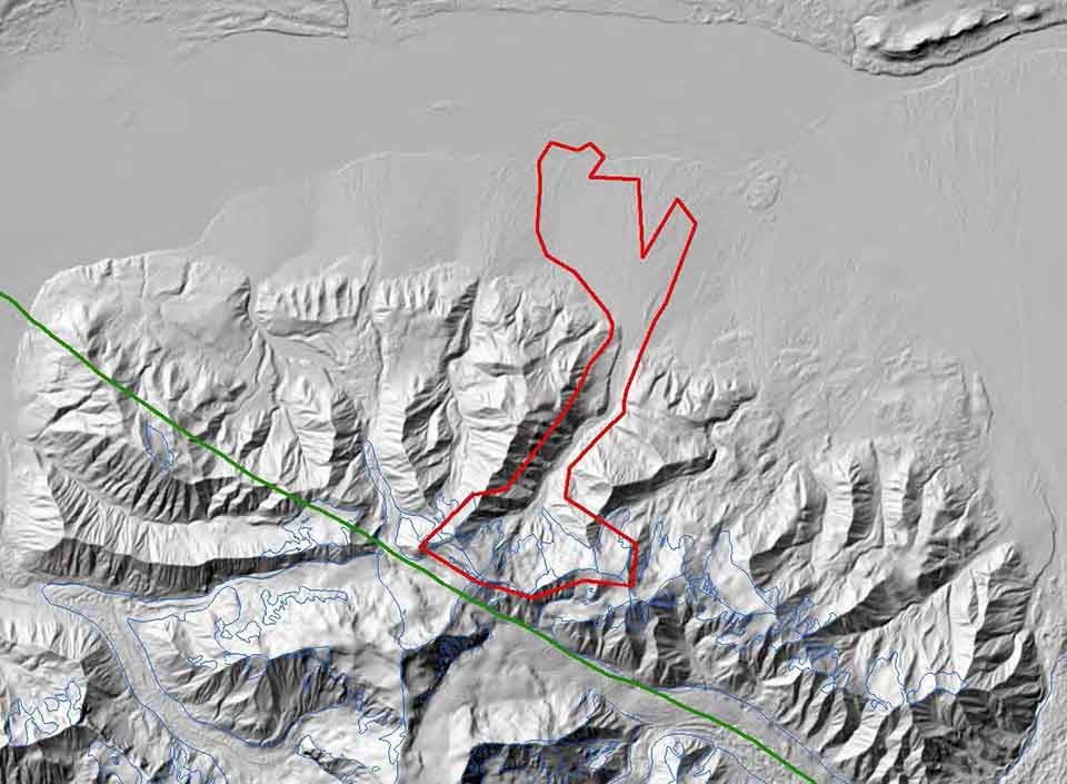 map of slide area