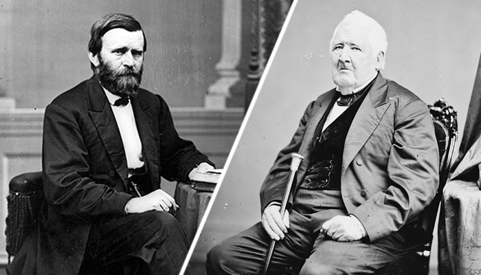 Ulysses S. Grant and Frederick Dent Composite photo of Ulysses S. Grant and his father-in-law, Frederick Dent seated.
