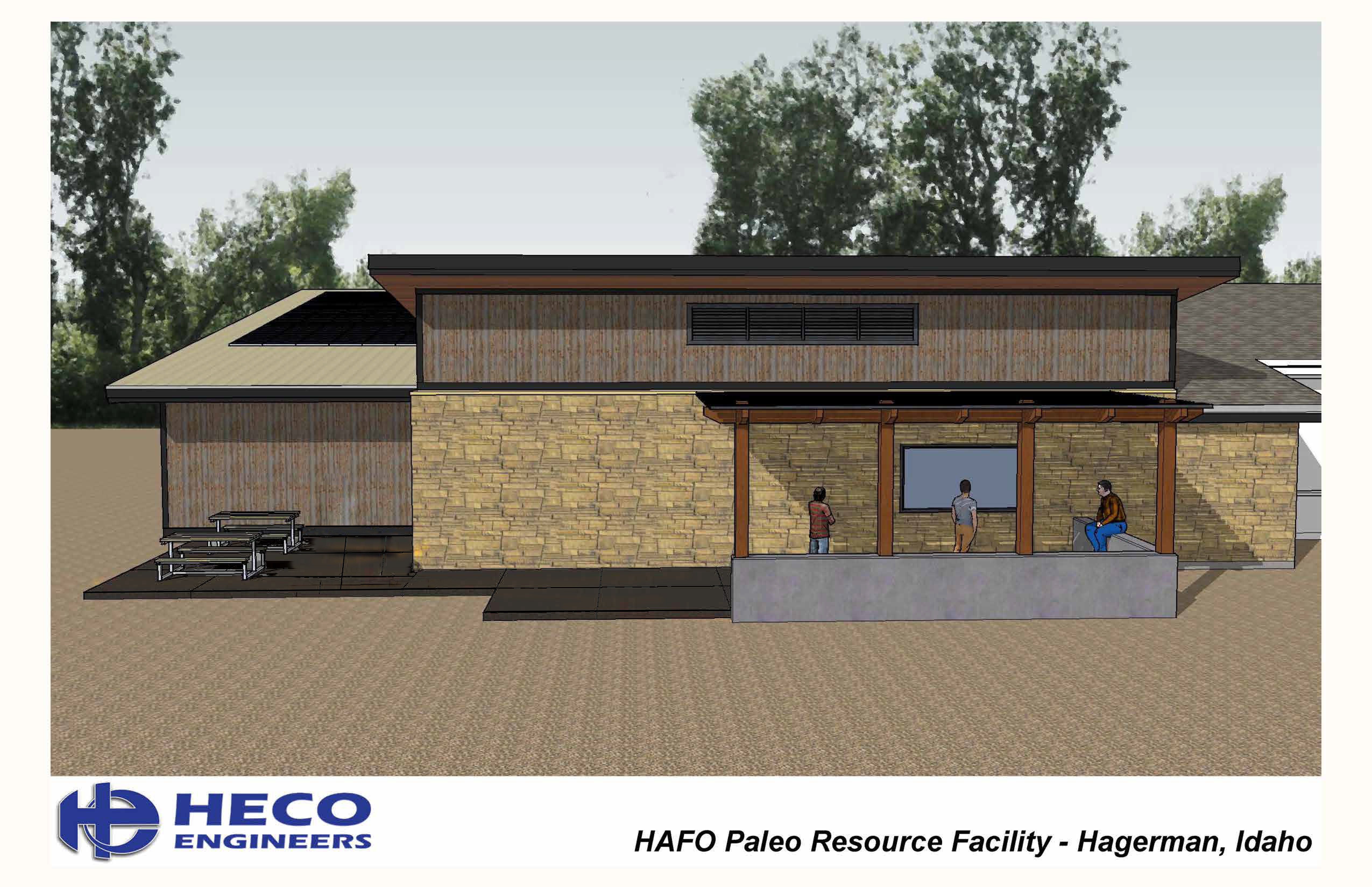 HAFO PALEO RESOURCE FACILITY RENDERING-8 drawing of lab building
