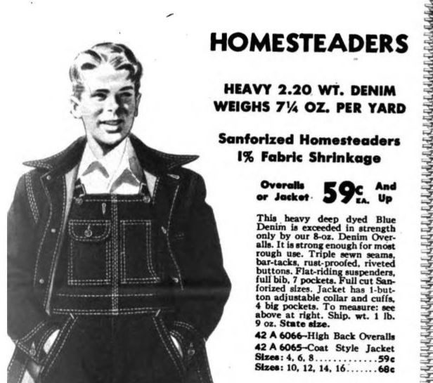 Advertisement for Homesteader Overalls
