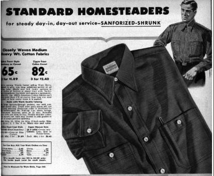 Advertisement for Homesteader Shirt