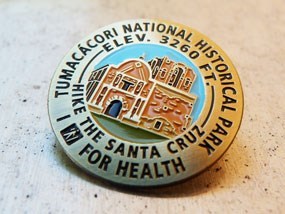 Tumacacori I hike for health pin